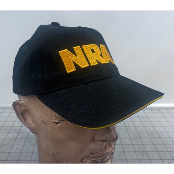 NRA Other - NRA Black Baseball Cap Yellow Embroidered Logo & Adjustable Strap vintage?